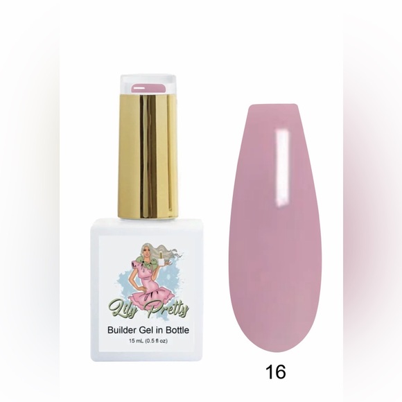 Lily Pretty Clear and Pink Color Builder Nail Gel Set, 2Pcs 15ml - Picture 2 of 10